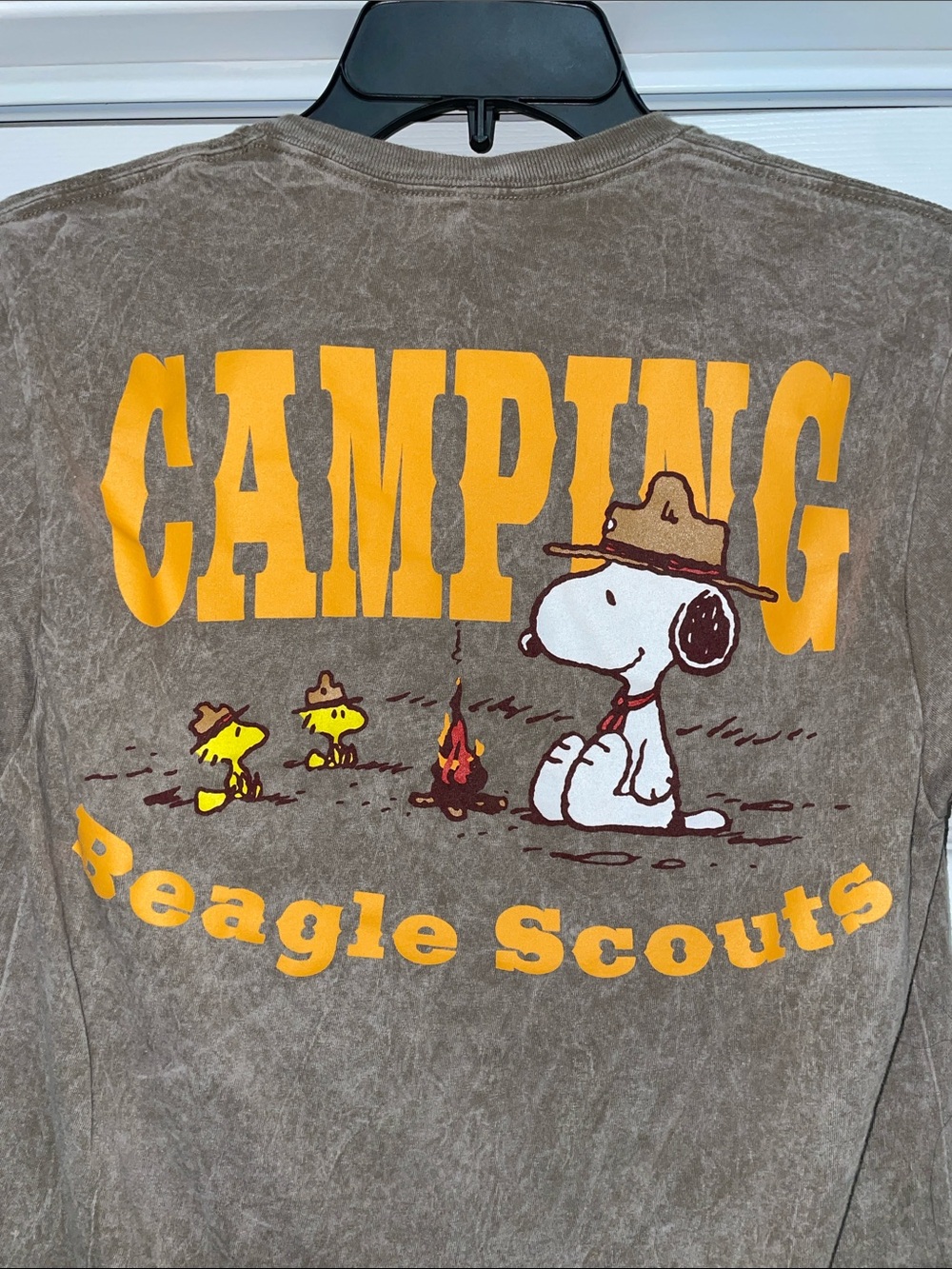 Snoopy Peanuts Camping Beagle Scouts Unisex Short Sleeve Tee T Shirt Top Small